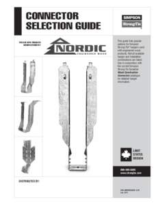 CONNECTOR SELECTION GUIDE FOR USE WITH PRODUCTS MANUFACTURED BY:  This guide lists popular