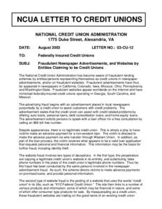 Credit union / Identity theft / Government / South Carolina Federal Credit Union / Wright-Patt Credit Union / Bank regulation in the United States / Independent agencies of the United States government / National Credit Union Administration