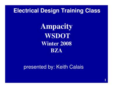 Electrical Design Training Class