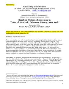 ADDENDA to  Gas Safety Incorporated 16 Brook Lane, Southborough, Massachusetts4626 www.GasSafetyUSA.com