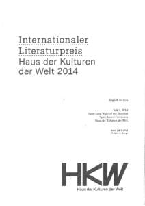 BM / Canadian literature / Literature / International Literature Award / Haus der Kulturen der Welt / Dany Laferrière