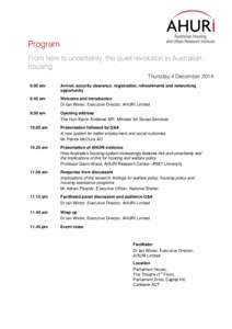 AHURI event | From here to uncertainty: the quiet revolution in Australian housing