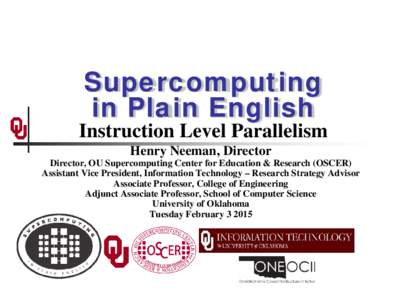 Supercomputing in Plain English: Overview