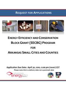 R EQUEST FOR A PPLICATIONS  ENERGY EFFICIENCY AND CONSERVATION BLOCK GRANT (EECBG) PROGRAM FOR