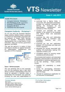 VTS Newsletter Issue 4 - July 2012 Inside this issue:   