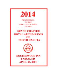 2014 PROCEEDINGS OF THE 125th CONVOCATION OF THE