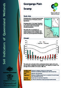 Swamp Study Area Goorganga plain is situated approximately 6 km south-east of Proserpine, Central Queensland. Goorganga plain is the largest ﬂoodplain