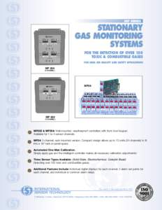 MP SERIES  STATIONARY GAS MONITORING SYSTEMS FOR THE DETECTION OF OVER 150