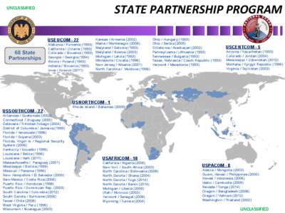 STATE	
  PARTNERSHIP	
  PROGRAM	
    UNCLASSIFIED	
   USEUCOM - 22 Alabama / Romania (1993)