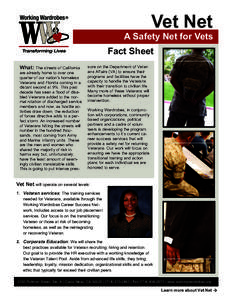 Vet Net  A Safety Net for Vets Fact Sheet  