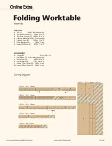 Online Extra  FoldingFolding Worktable Worktable ®