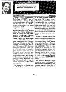 Essays of an Information Scientist, Vol:2, p[removed], [removed]Current Contents, #47, p.5-6, November 20, 1974 Number 47