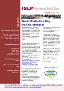 Academia / Knowledge / Statistics / Statistical literacy / Statistics education / World Statistics Day / Literacy / Official statistics / National Statistical Institute / International Statistical Institute