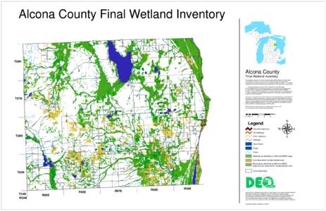 Alcona County Final Wetland Inventory McDonald Hansen  LaBonte
