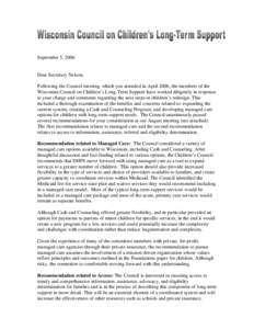 Microsoft Word - Sept 2006 Letter to Sec Nelson.doc