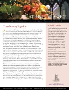 D. Marks  Cathedral Voice a newsletter from washington national cathedral  •  November/December[removed]Transforming Together