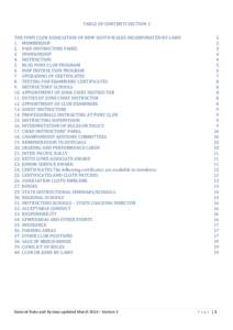 TABLE OF CONTENTS SECTION 3  THE PONY CLUB ASSOCIATION OF NEW SOUTH WALES INCORPORATED BY-LAWS 1. MEMBERSHIP 2. PAID INSTRUCTORS PANEL 3 SPONSORSHIP