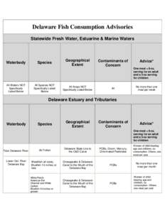 Microsoft Word - DE Fish Advisory Chart 2009 final