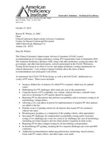 Innovative Solutions. Technical Excellence[removed]Business Park Drive, Traverse City, MI[removed][removed]FAX: [removed]api-pt.com  October 27, 2014