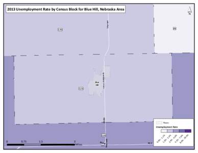 ´  S Ayr Ave 2013 Unemployment Rate by Census Block for Blue Hill, Nebraska Area