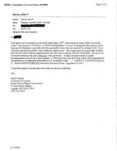 MHRC Commission Counsel Memo[removed]Page 1 of 1 Gause, John P From: