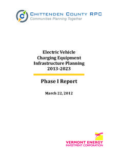Electric	Vehicle		 Charging	Equipment		 Infrastructure	Planning 2013‐2023     