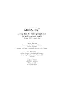 c MusiXTEX  Using TEX to write polyphonic