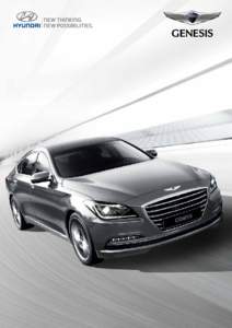 Genesis with Ultimate pack model shown in “Coast Blue”  THIS IS NEW THINKING THIS IS HYUNDAI