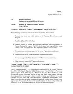 ITEM 1 Agenda of June 21, 2012 TO:  Board of Directors