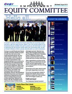 E M P L O Y M E N T  2nd Issue August 2012 EQUITY COMMITTEE !
