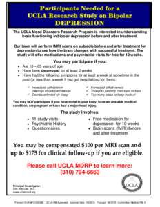 UCLA Mood Disorders Research Program