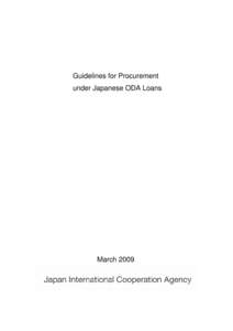 Bidding / Project finance / Pre-qualification / Business / Auctioneering / Japan International Cooperation Agency
