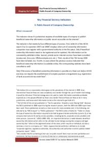 Mapping the Faultlines  Key Financial Secrecy Indicator 5: Public Record of Company Ownership  Key Financial Secrecy Indicators