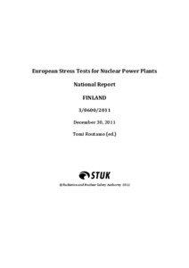 European Stress Tests for Nuclear Power Plants National Report FINLAND