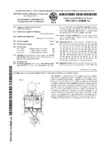 (12) INTERNATIONAL APPLICATION PUBLISHED UNDER THE PATENT COOPERATION TREATY (PCT[removed]World Intellectual Property Organization International Bureau  11111111111111111111111111111111111111111111111111111111111111111111