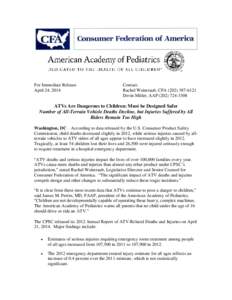 Consumer Product Safety Improvement Act / U.S. Consumer Product Safety Commission / Hal Stratton / CPSC / Consumer Federation of America / Asia Television Limited / Government / Politics of the United States / Contemporary history / ATVs / All-terrain vehicle / 110th United States Congress