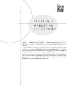 vs1  SECTION I MARKETING AND THE FIRM