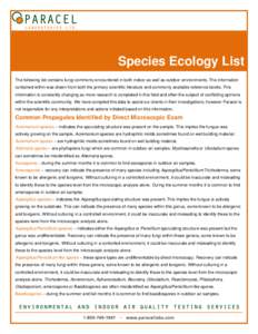 Microsoft Word - Species Ecology List SEP 2011.docx