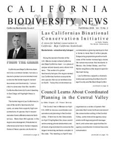 C A L I F O R N I A BIODIVERSITY NEWS California Biodiversity Council Fall/Winter 2006 Vol. 13 No. 2