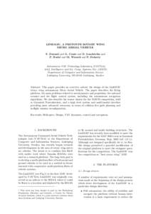 LINKMAV, A PROTOYPE ROTARY WING MICRO AERIAL VEHICLE S. Duranti and G. Conte and D. Lundstr¨ om and P. Rudol and M. Wzorek and P. Doherty