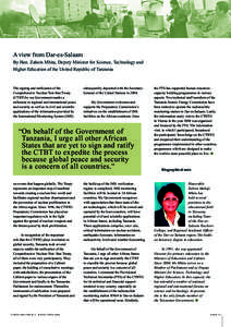 CTBTO Spectrum Issue 6 | July 2005