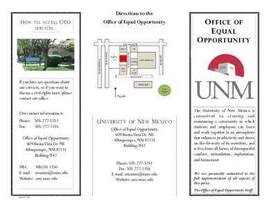 Directions to the H OW TO ACCESS OEO SERVICES ... Office of Equal Opportunity