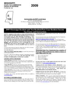 MISSISSIPPI STATE TAX COMMISSION OFFICE OF REVENUE FORM[removed]R