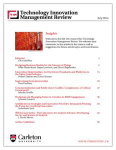 Technology Innovation Management Review July[removed]Insights