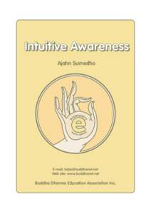 Intuitive Awareness Ajahn Sumedho BO  S