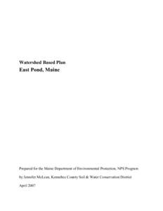 Microsoft Word - East Pond WBP FINAL 4-07.doc