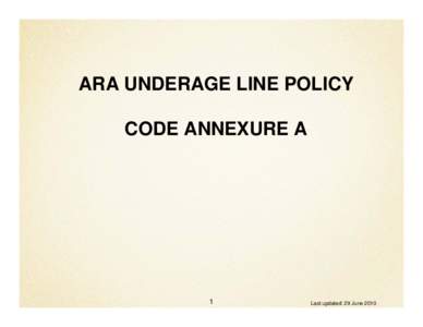 Microsoft PowerPoint - ARA 1 CODE Annexure A [Read-Only] [Compatibility Mode]