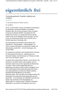 Veranstaltungsbericht: Staatliche Aufgaben und Ausgaben - Hubert Milz - eigentüm... Seite 1 von 18  Veranstaltungsbericht: Staatliche Aufgaben und Ausgaben von Hubert Milz