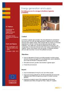 --->  EuropeAid Energy generation and supply Providing access to energy in Northern Uganda