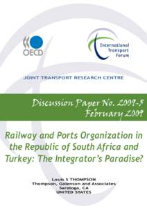 Passenger Rail Agency of South Africa / Containerization / South African Port Operations / Turkish State Railways / Department of Transport / Transwerk / Transport / Transnet / Port operating companies